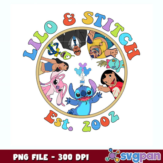 Lilo and stitch est 2002 png, disney png, stitch characters png