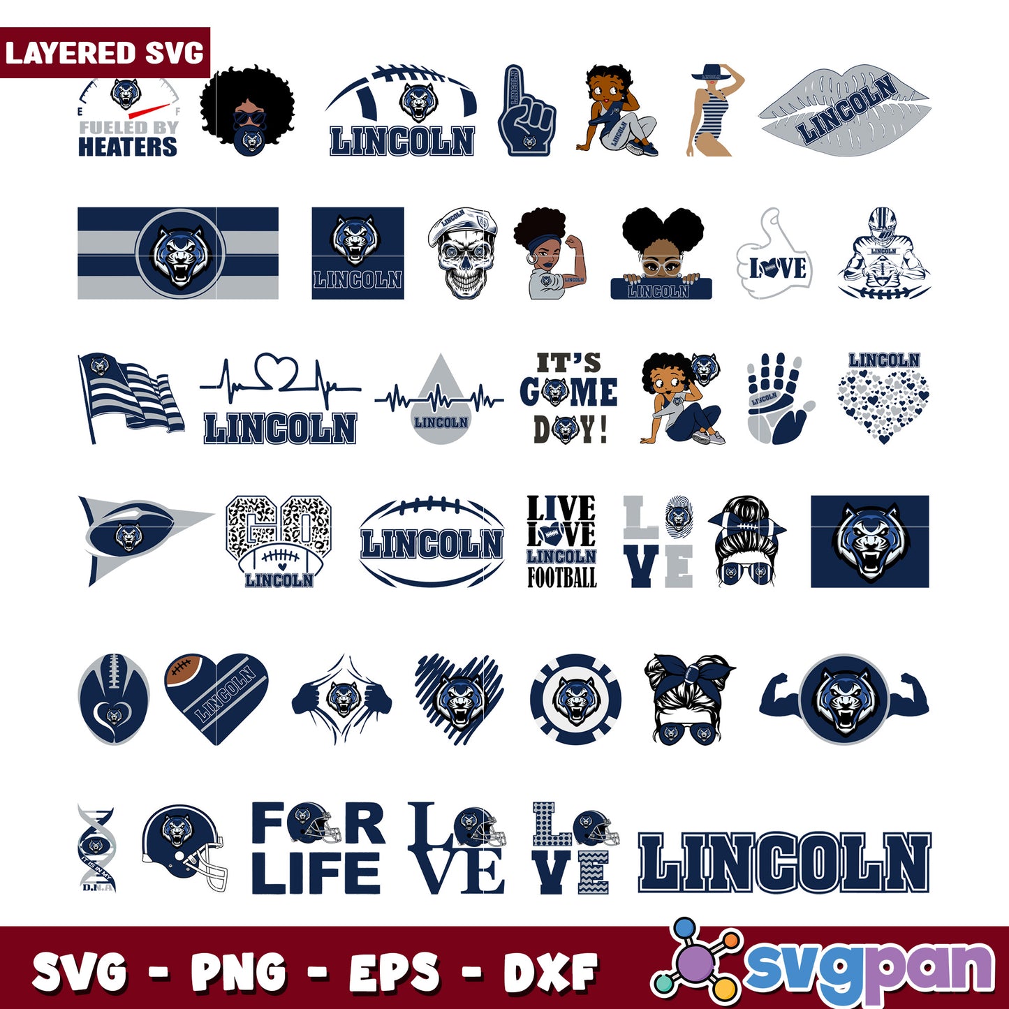 Lincoln University SVG Bundle Layered Designs