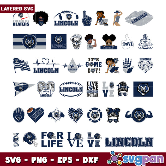 Lincoln University SVG Bundle Layered Designs