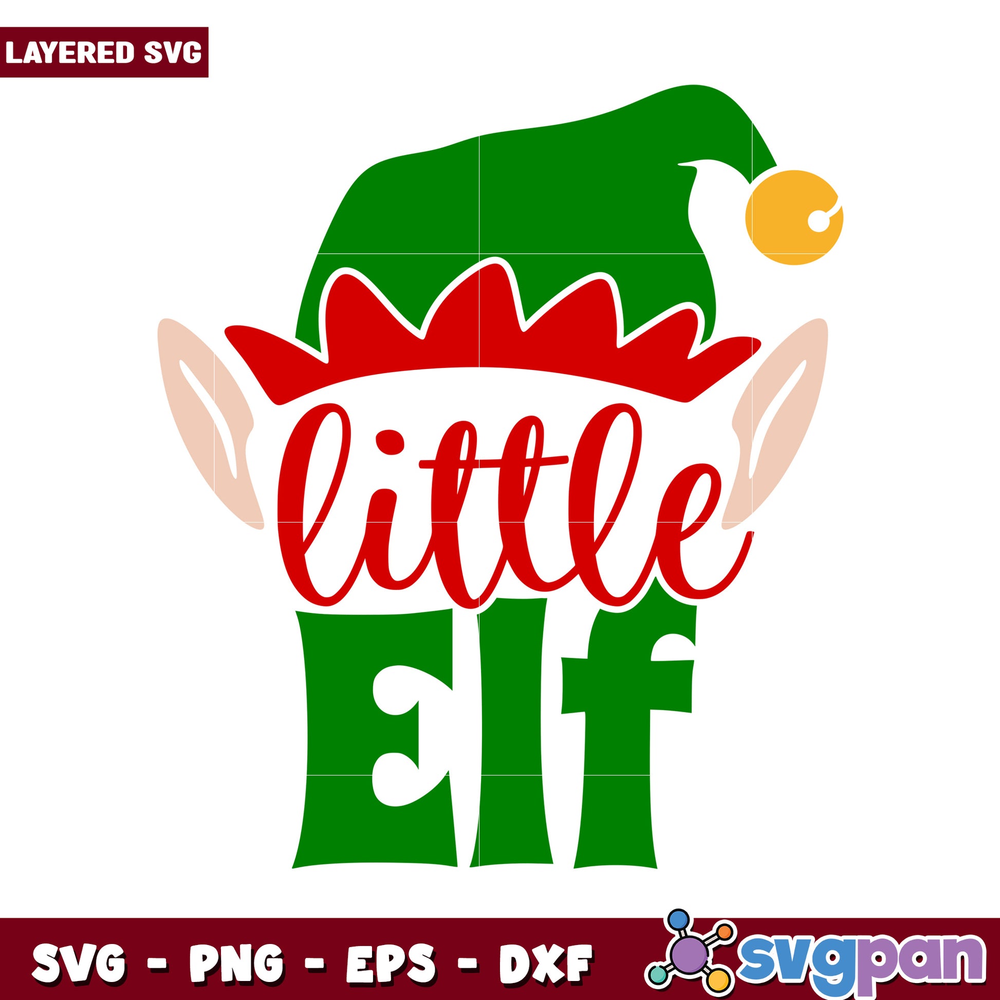 Little Elf Design for Crafts, Perfect for Holiday Projects and Gifts