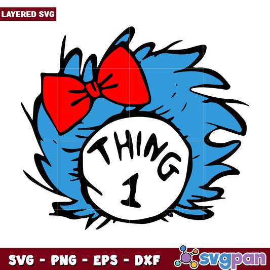 Little miss thing one svg, Dr. seuss characters svg, Digital Download