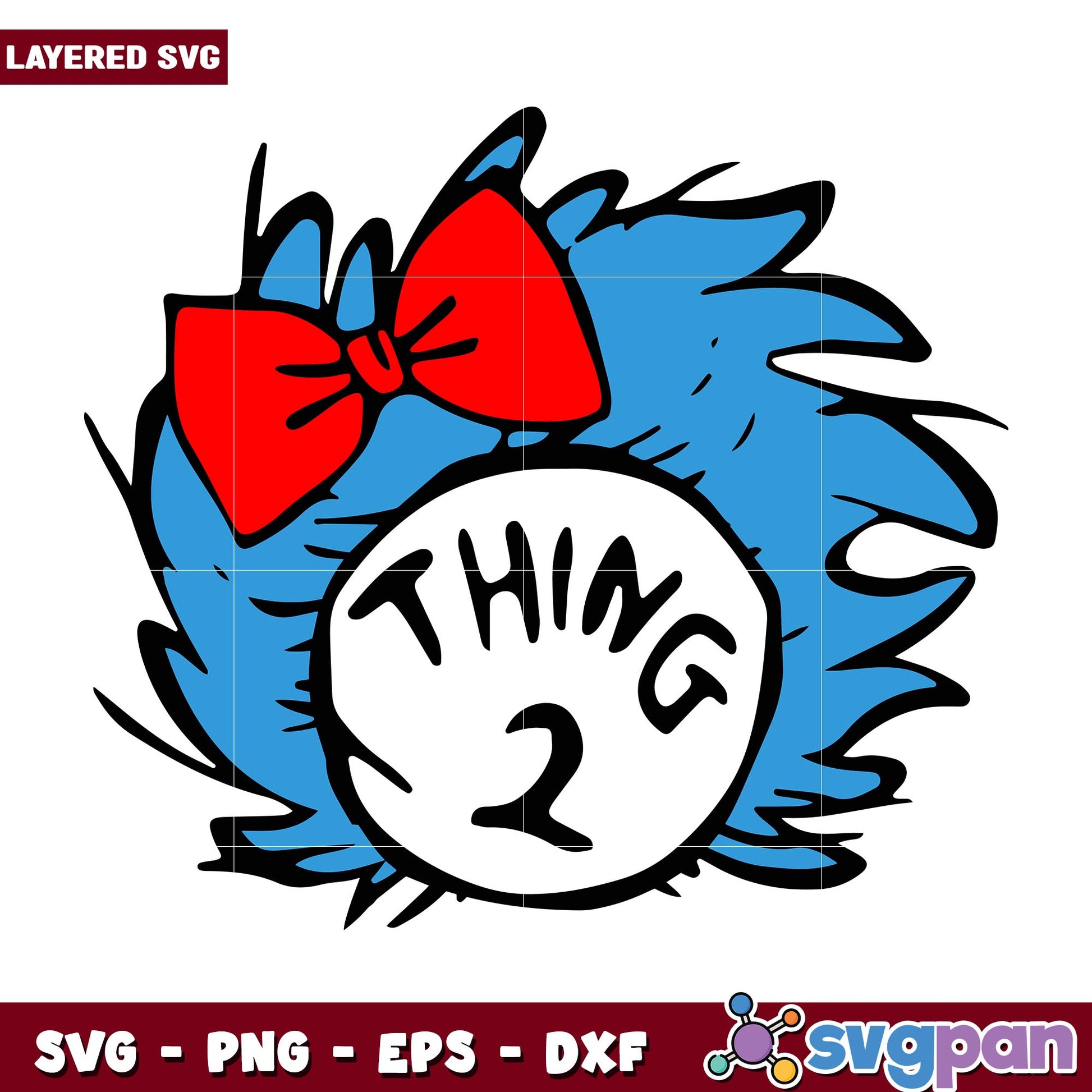 Little miss thing two svg, Dr. seuss characters svg, Digital Download
