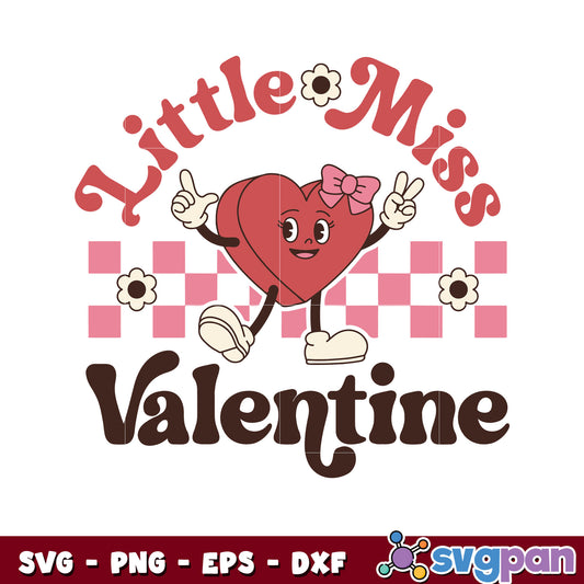 Little miss valentine vibes svg, valentine vibes​ svg, little miss valentine​ svg