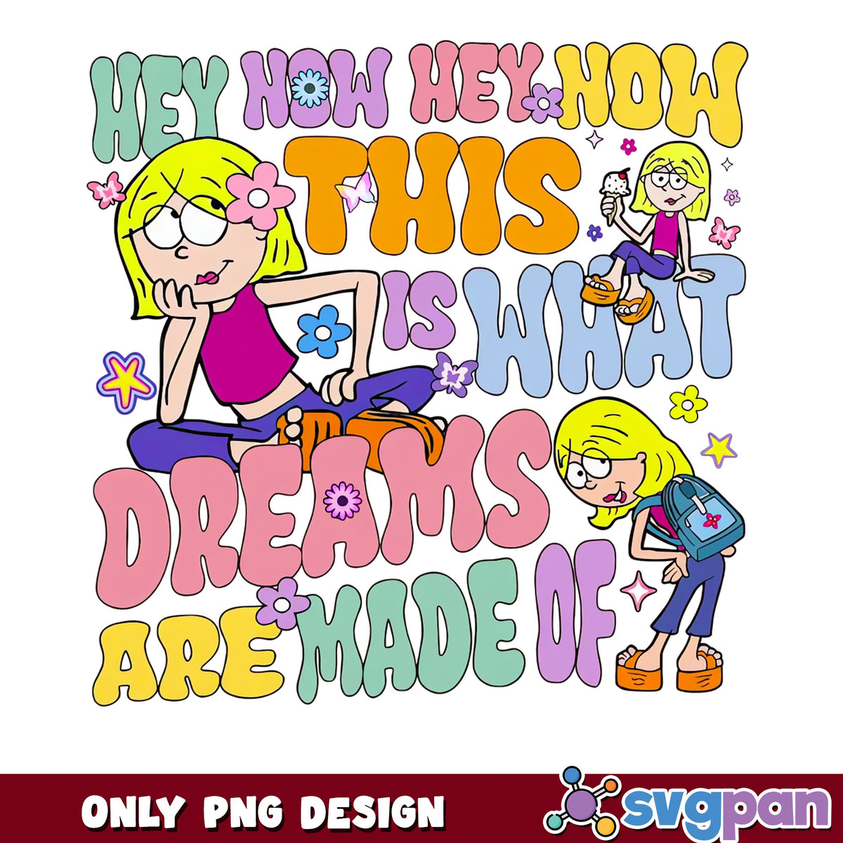 Lizzie McGuire This Is What Dreams Are Made Of PNG, Retro PNG, 90s Cartoon PNG