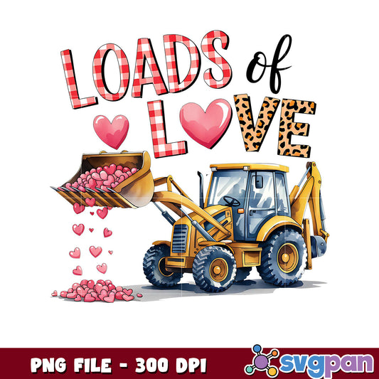 Loads of Love Construction Design, Perfect for Valentine's Day