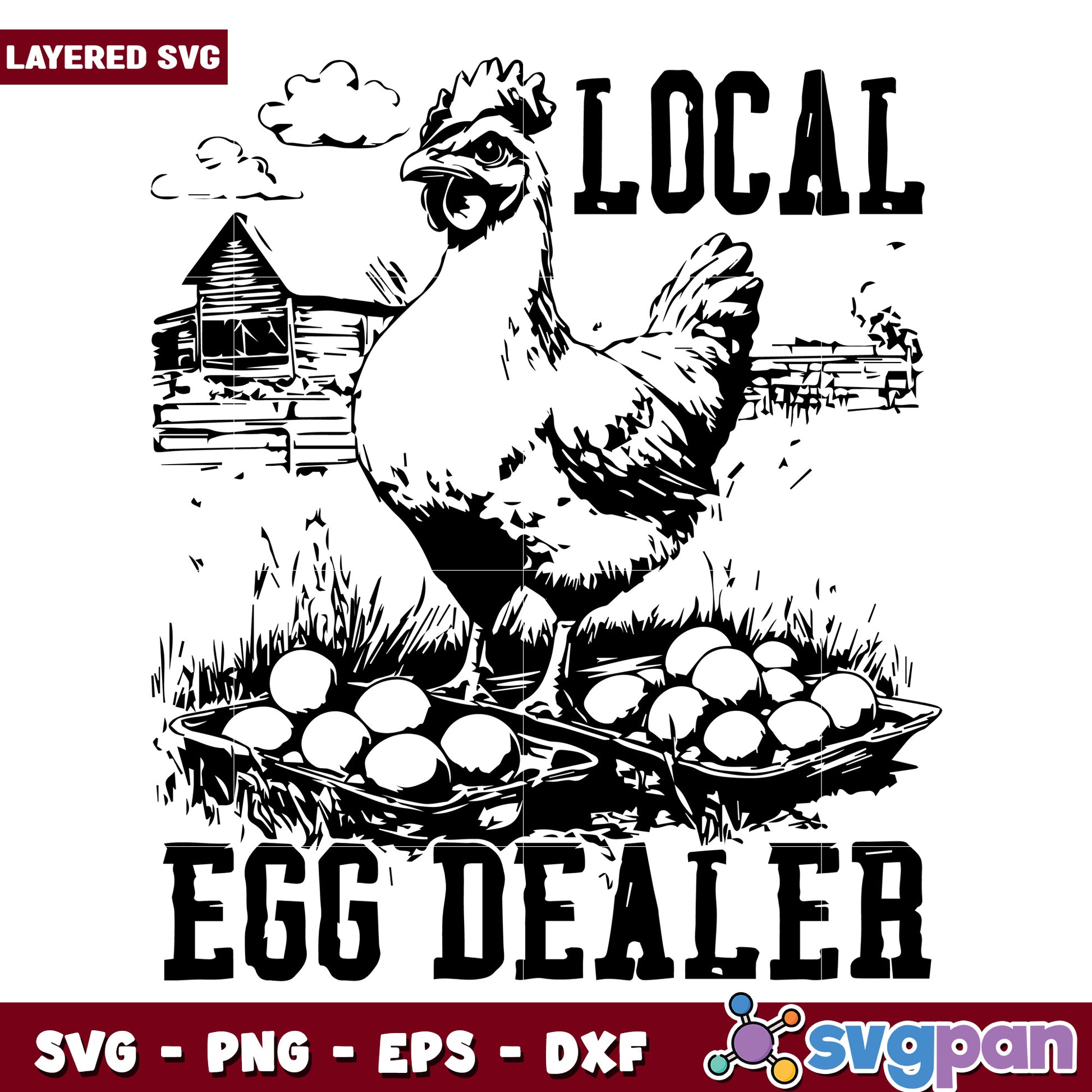 Local egg dealer svg, funny quotes svg, animal memes svg