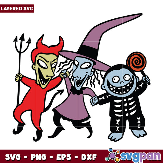 Lock Shock Barrel svg, halloween candy svg, scary characters svg