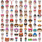 Lol surprise dolls png bundle, lol dolls png, lol doll house png
