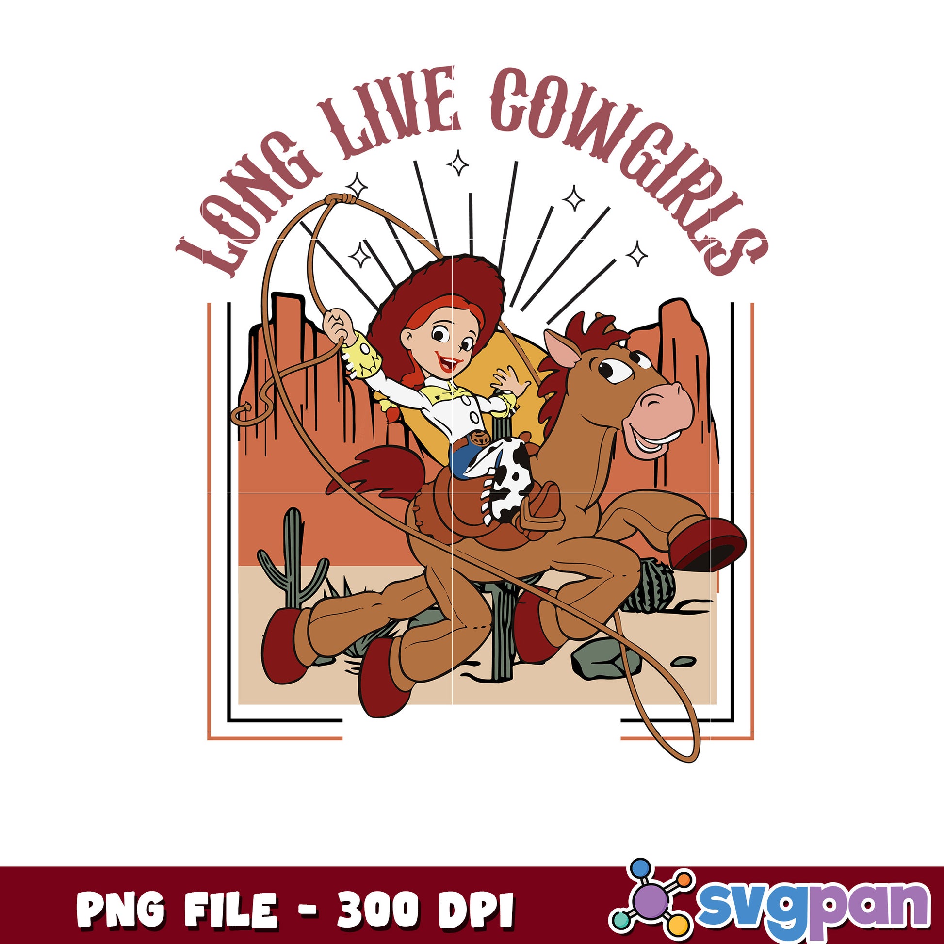 Long live cowgirls png, western cowgirl quote png, jessie toy story png