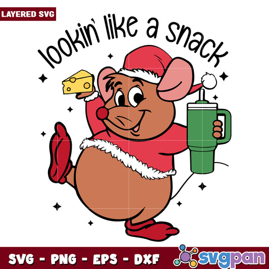 Lookin like a snack svg, disney charatcers svg, christmas cartoon​ svg