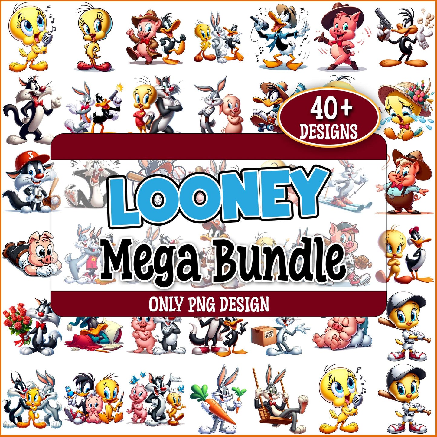 Looney mickey mouse png bundle
