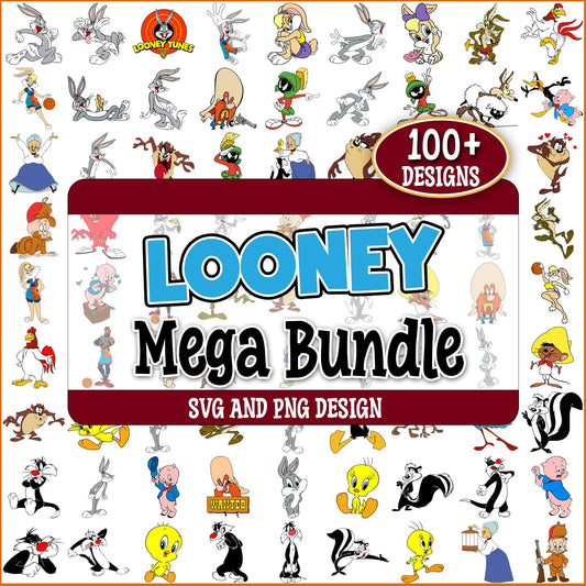 Looney tunes image svg bundle
