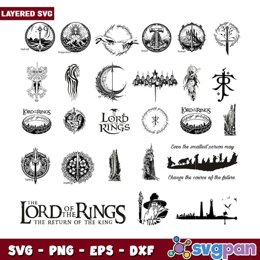 Lord of the Rings Bundle SVG Art for Crafters