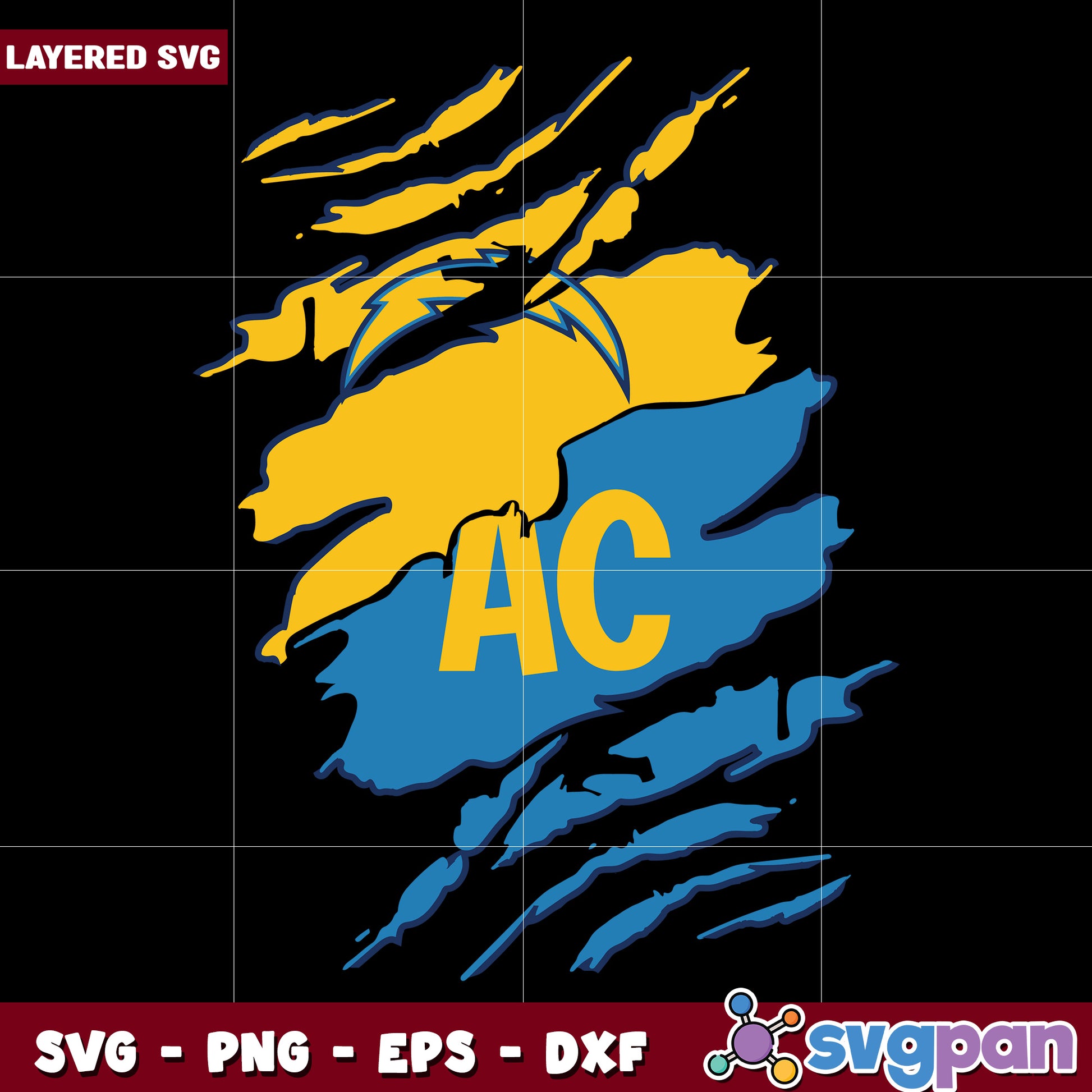 Los Angeles Chargers svg, nfl teams svg, national football league svg