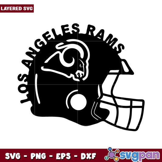 Los Angeles Rams Helmet SVG Design, Perfect for Sports Lovers