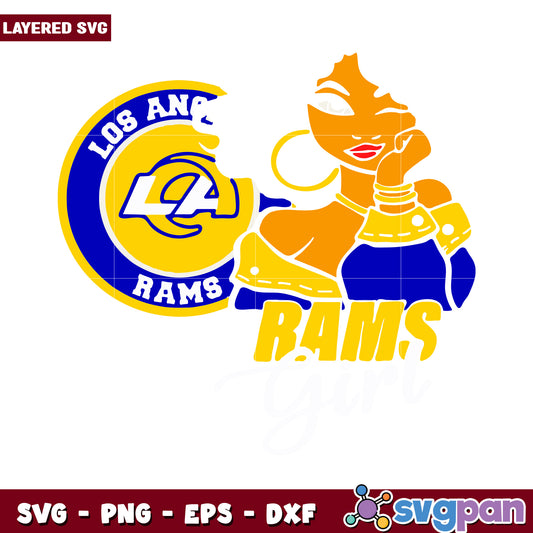 Los Angeles Rams SVG Design for Fans, Perfect for DIY Projects