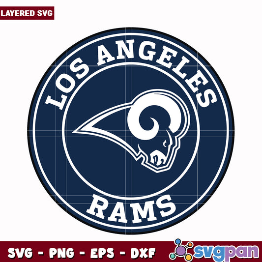Los Angeles Rams  circle logo svg, nfl standings​ svg, nfl playoff svg