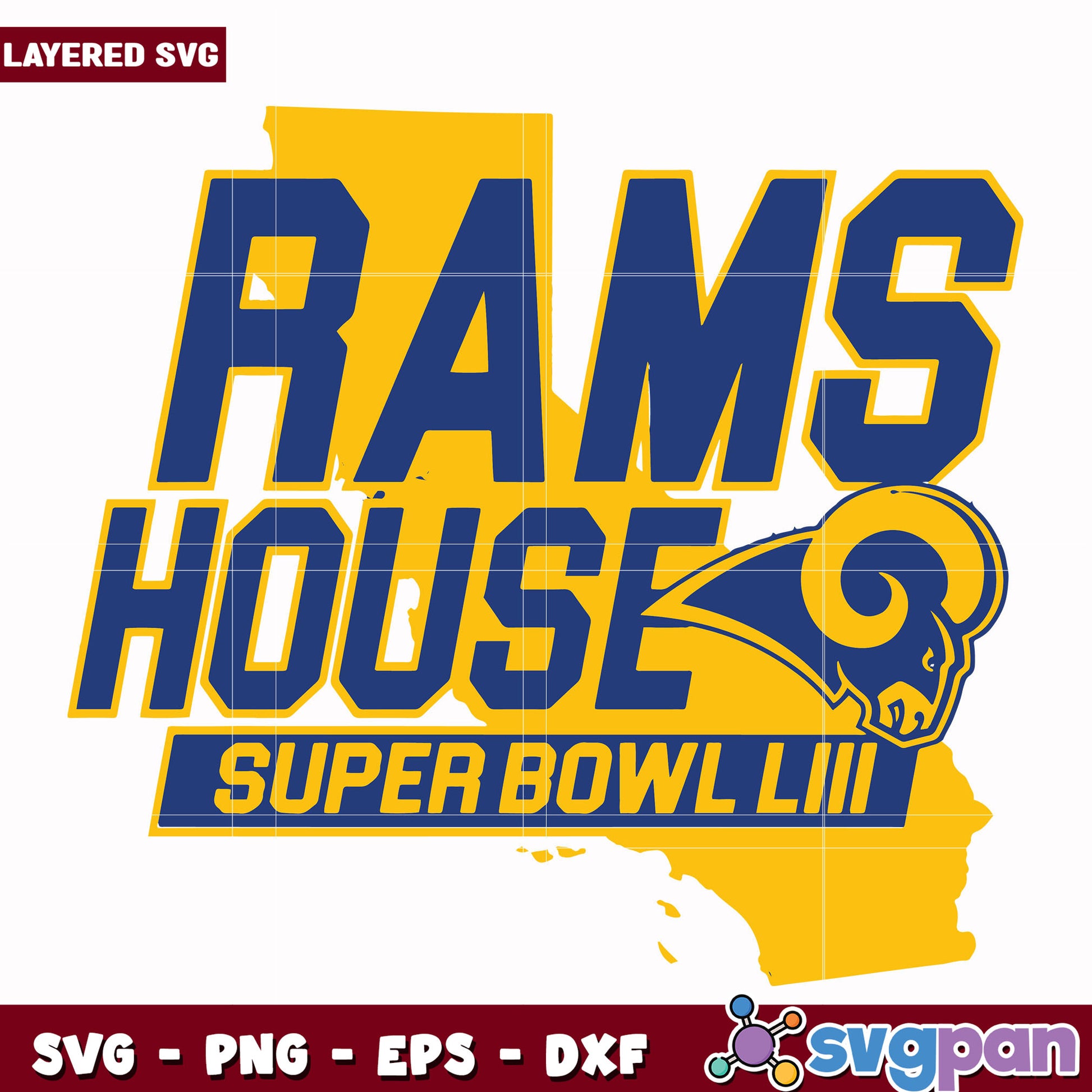 Los Angeles Rams  hosue super bowl svgsvg, nfl rankings svg, nfl la rams svg
