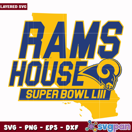 Los Angeles Rams  hosue super bowl svgsvg, nfl rankings svg, nfl la rams svg