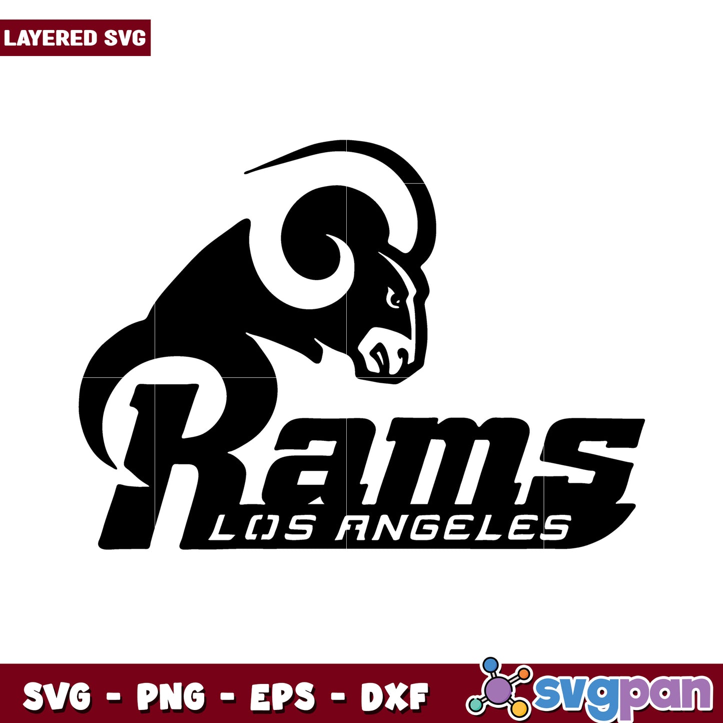 Los Angeles Rams logo SVG design, perfect for your projects