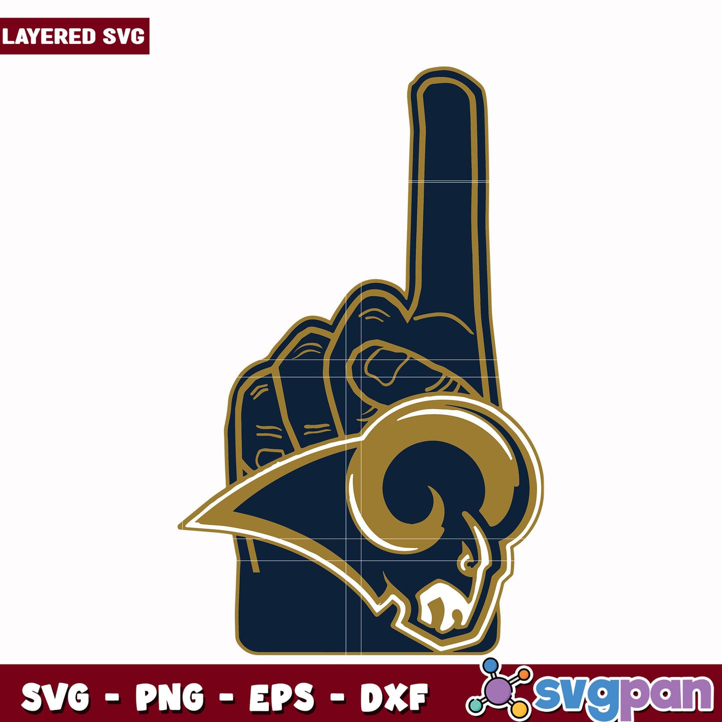 Los Angeles Rams  poiting hand svg, nfl standings​ svg, nfl playoff svg