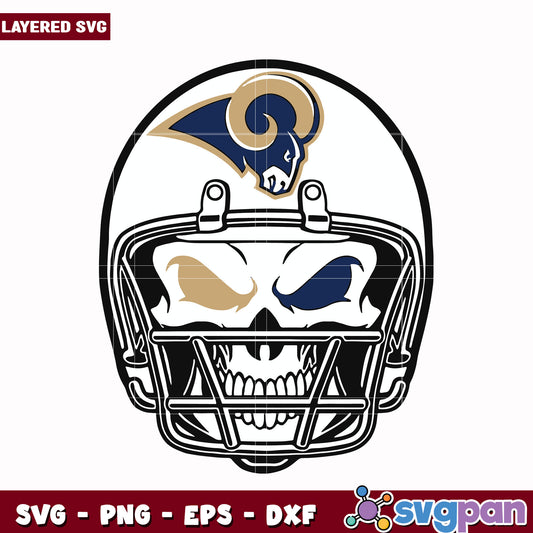 Los Angeles Rams skull helmet svg, nfl rankings svg, nfl la rams svg
