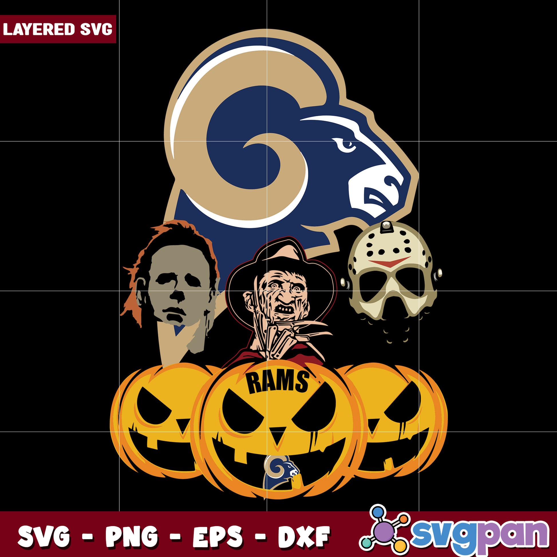 Los Angeles Rams svg, nfl teams svg, national football league svg