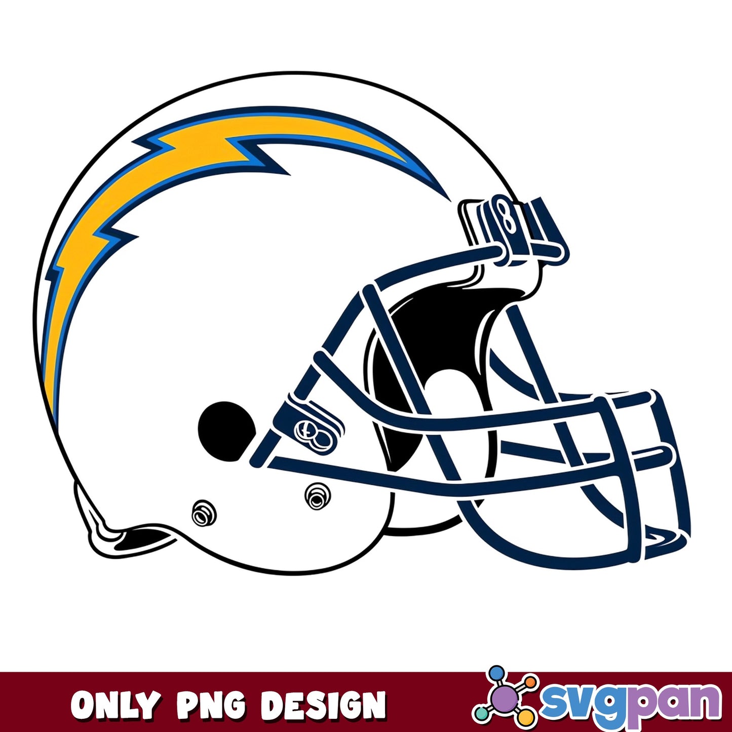 Los Angeles Chargers Helmet PNG, NFL Football PNG, Chargers PNG