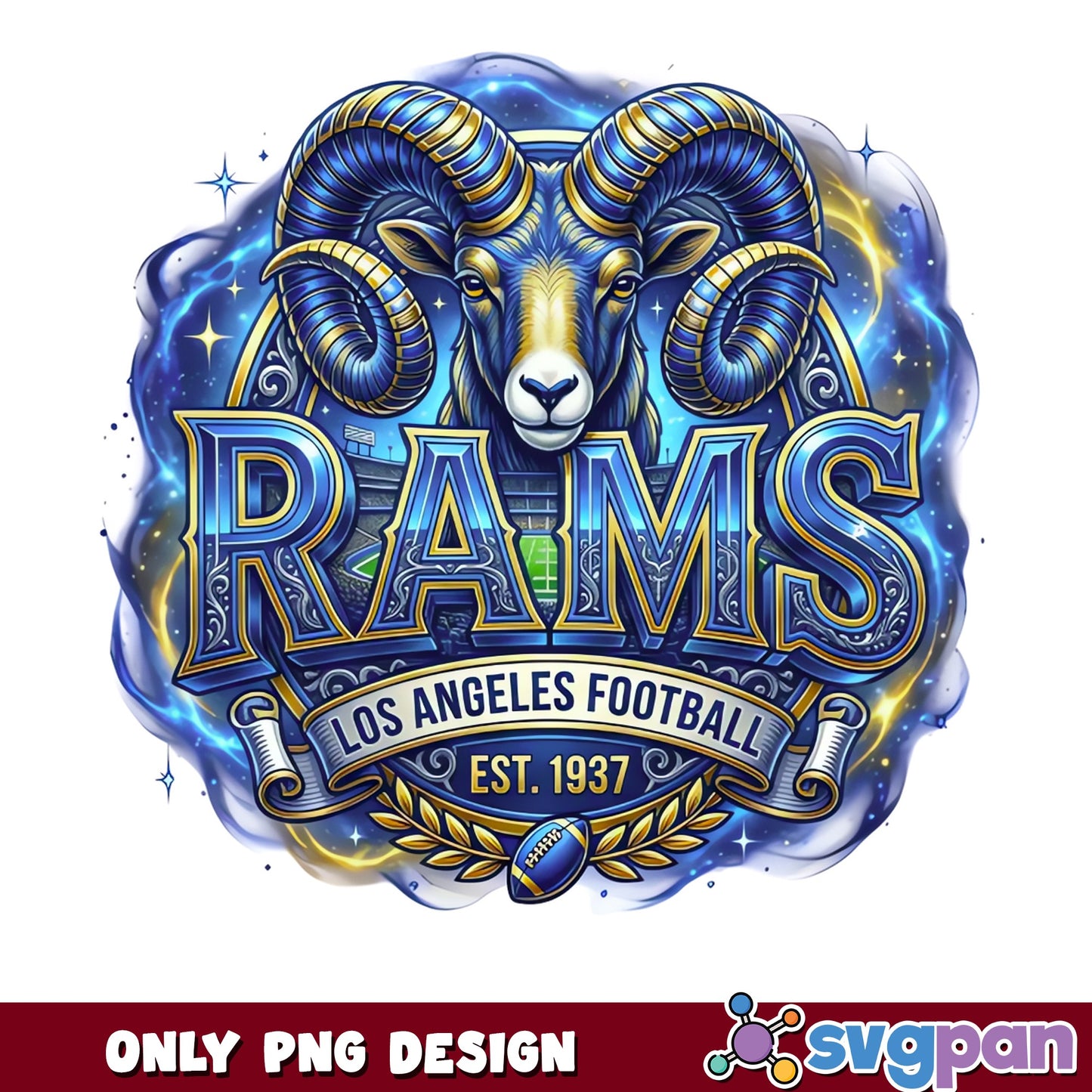 Los Angeles Rams Football PNG, LA Rams EST 1937 PNG, NFL PNG
