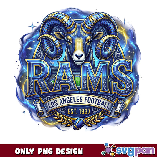 Los Angeles Rams Football PNG, LA Rams EST 1937 PNG, NFL PNG