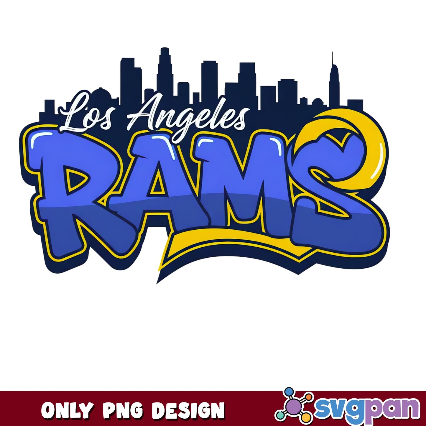 Los Angeles Rams PNG, Rams Skyline PNG, NFL Football PNG