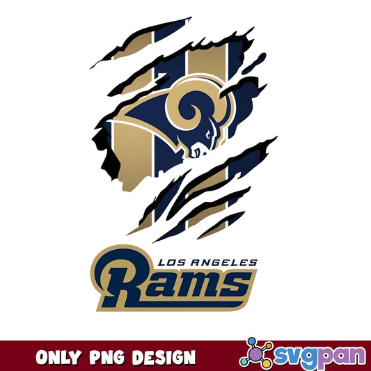 Los Angeles Rams Ripped PNG, NFL Football PNG, Rams PNG