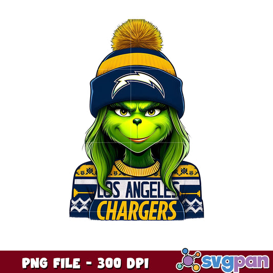 Los angeles chargers girl grinch png, nfl playoffs png, nfl football​ png