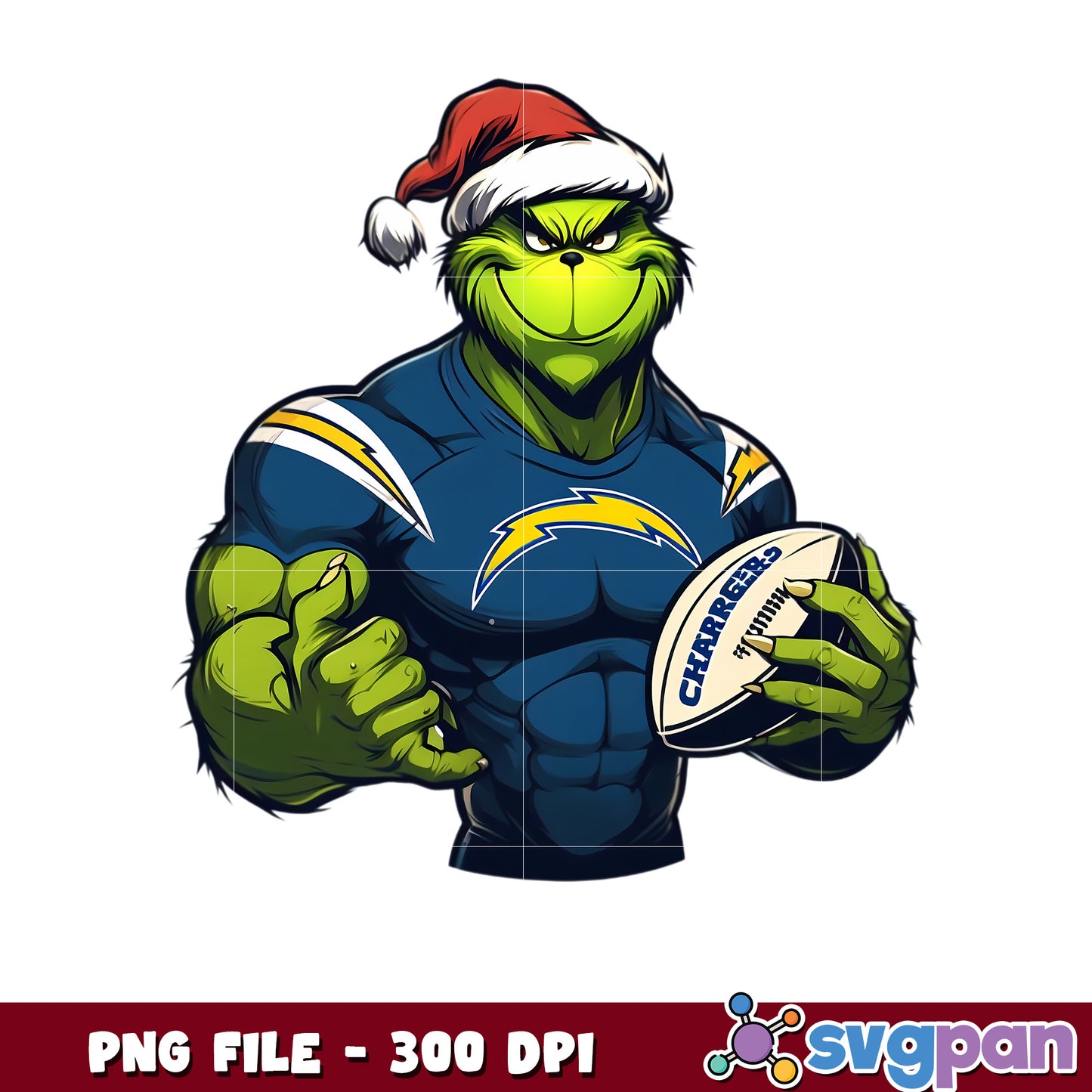 Los angeles chargers grinch design png, los angeles chargers team png, super bowl png