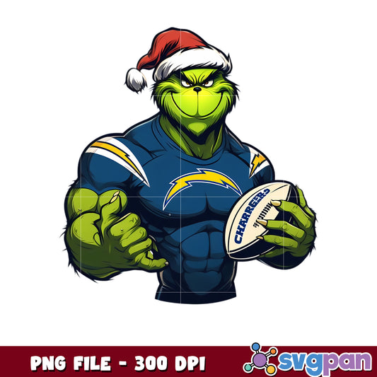 Los angeles chargers grinch design png, los angeles chargers team png, super bowl png