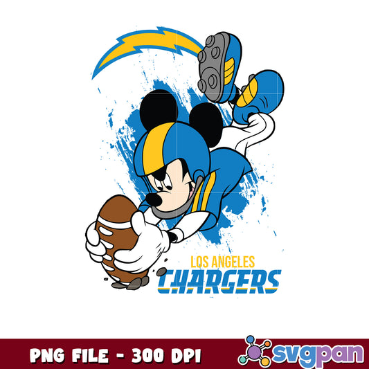 Los angeles chargers mickey png, nfl chargers teams png, amercan football png