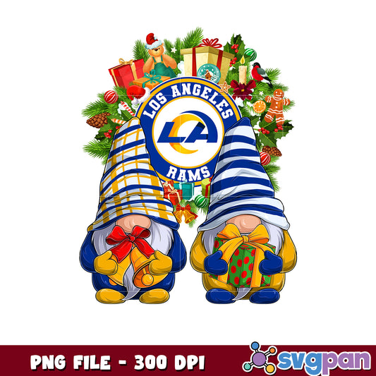 Los angeles rams christmas png, list of nfl teams png, chrismas gnome​ png