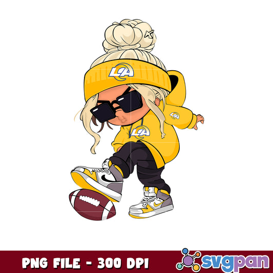 Los angeles rams girl design png, game day vibes png png, nlf team logo png