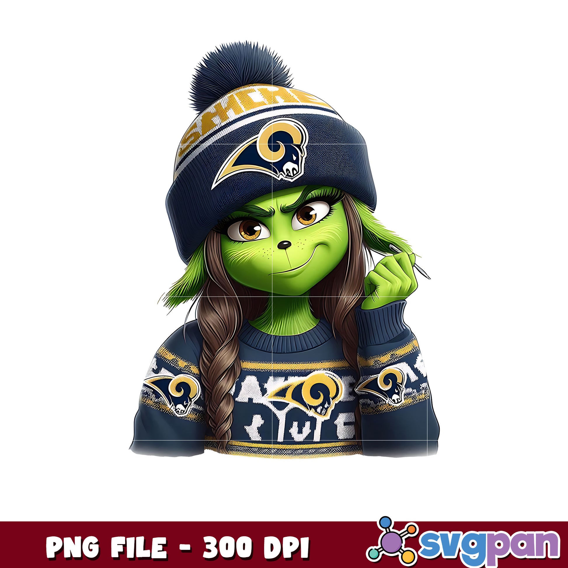 Los angeles rams girl grinch png, nfl playoffs png, nfl football​ png
