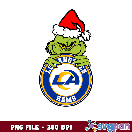 Los angeles rams grinch design png, los angeles rams team png, super bowl 2025 png