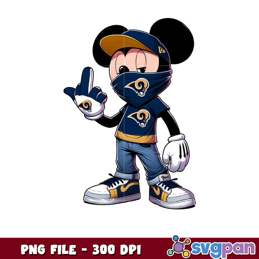 Los angeles rams  mickey mouse png, mickey mouse nfl​ png, national football league png