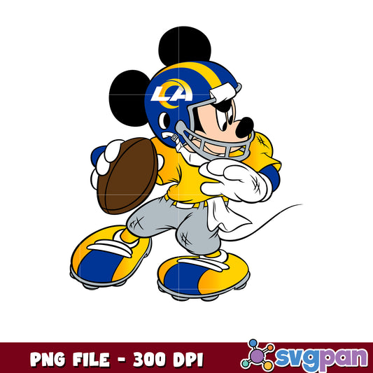 Los angeles rams nfl mickey mouse logo png, american football league png, nfl teams png