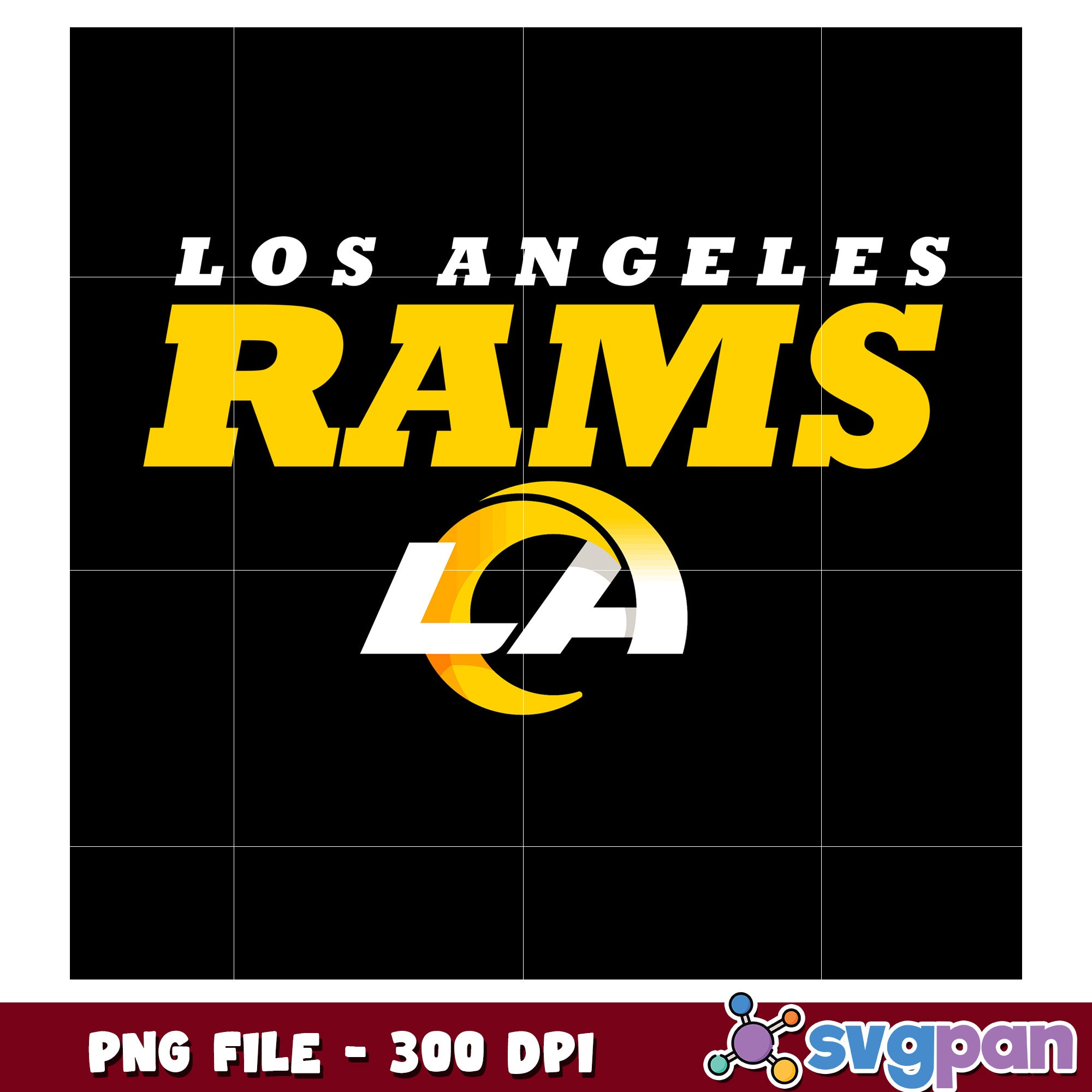 Los angeles rams team logo design png, nfl png, american football cham ...