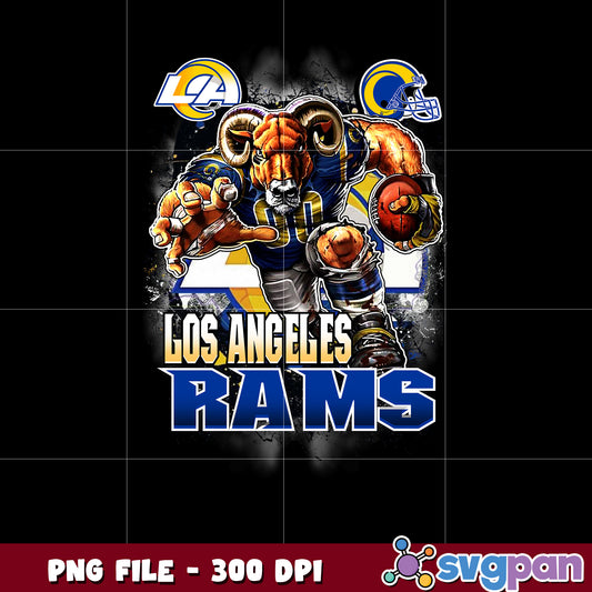 Los angles rams logo helmet and mascot png, super bowl png, american football png