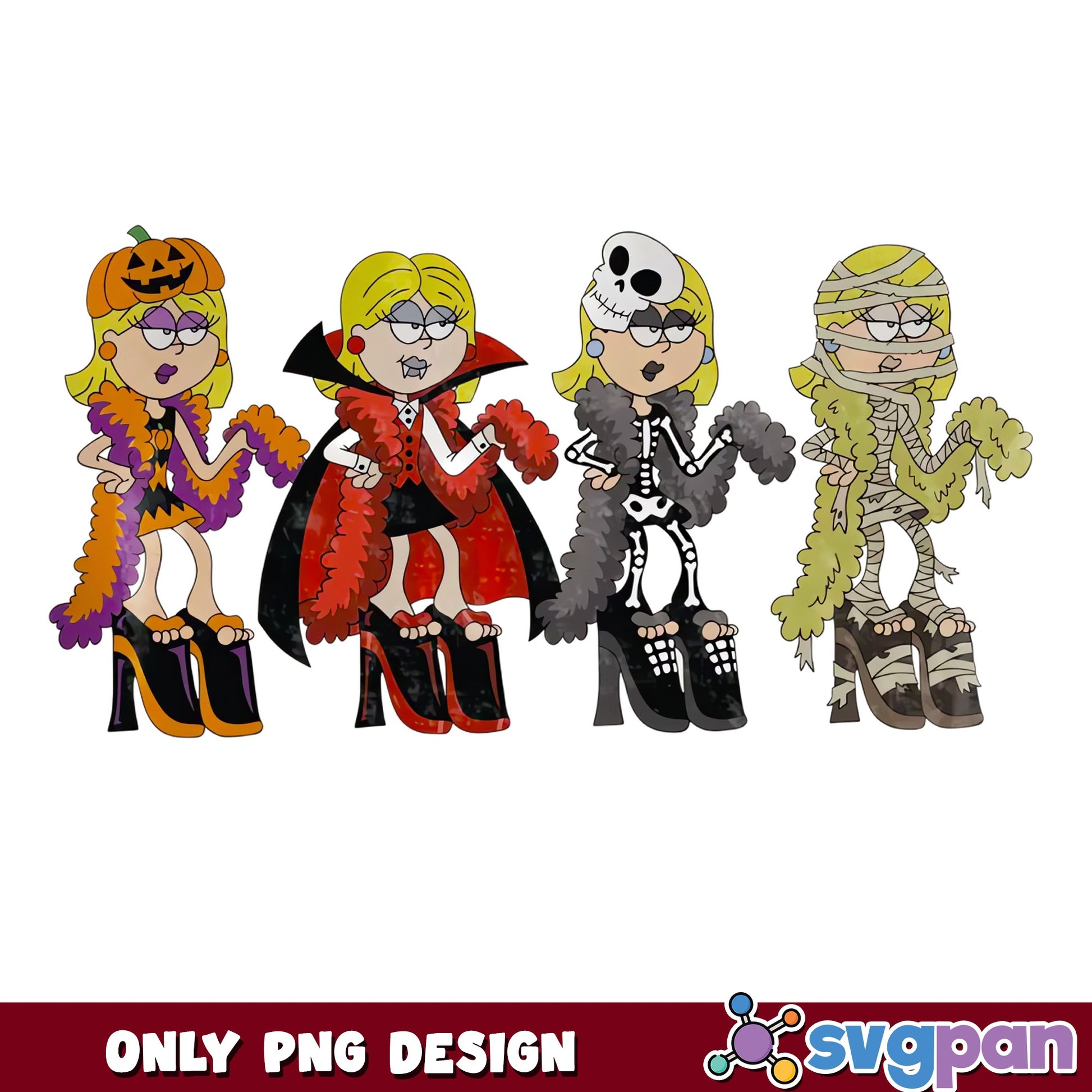 Loud House Lori Halloween Costume Bundle, Halloween PNG, Nickelodeon PNG