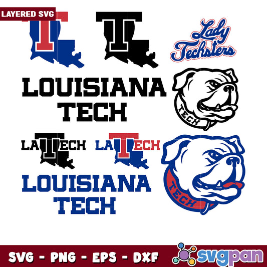 Louisiana Tech SVG Bundle Designs for Crafts