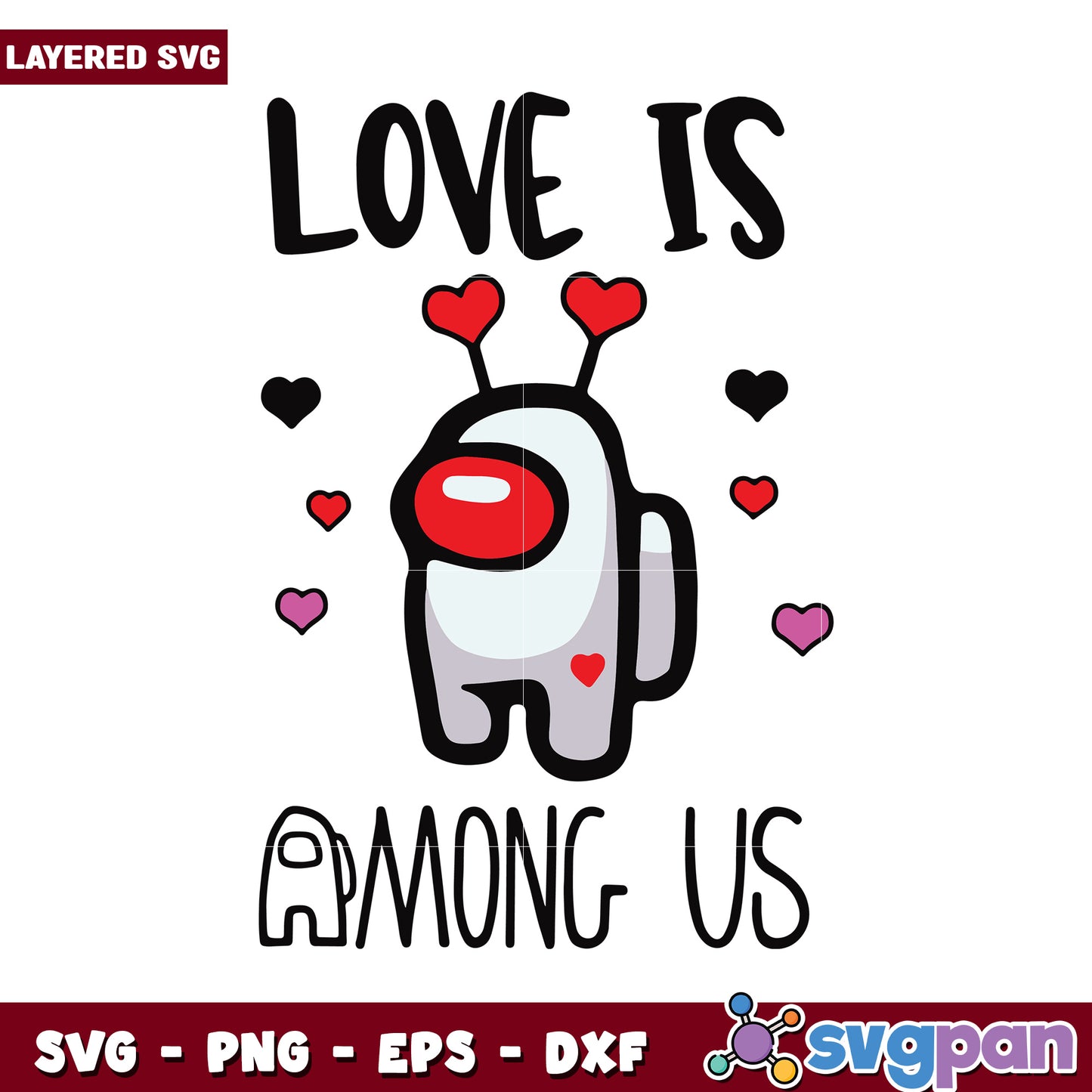 Love Is Among Us Cute Character Design, Perfect for Crafting Projects