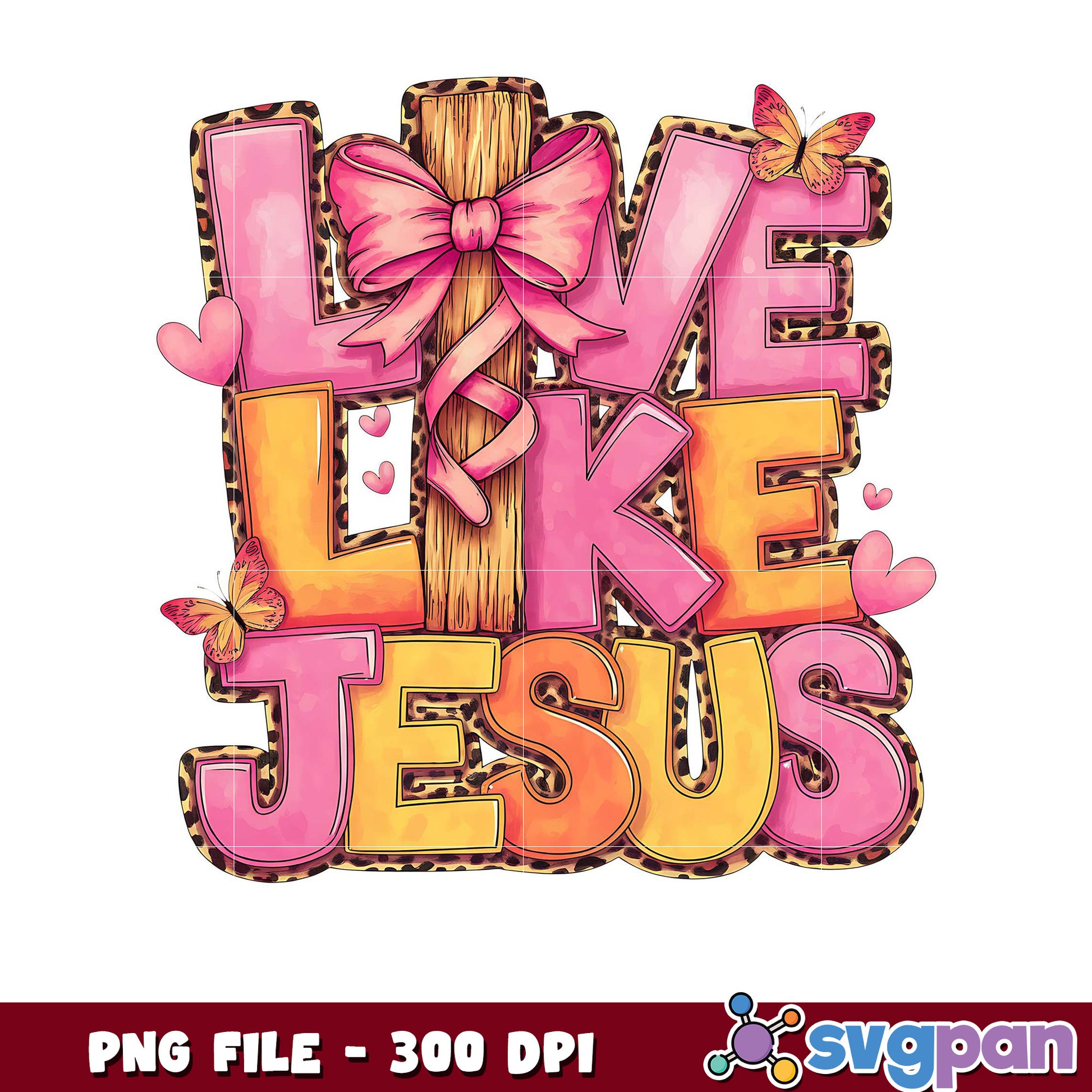 Love Like Jesus Design, Perfect for Gifts and Crafts