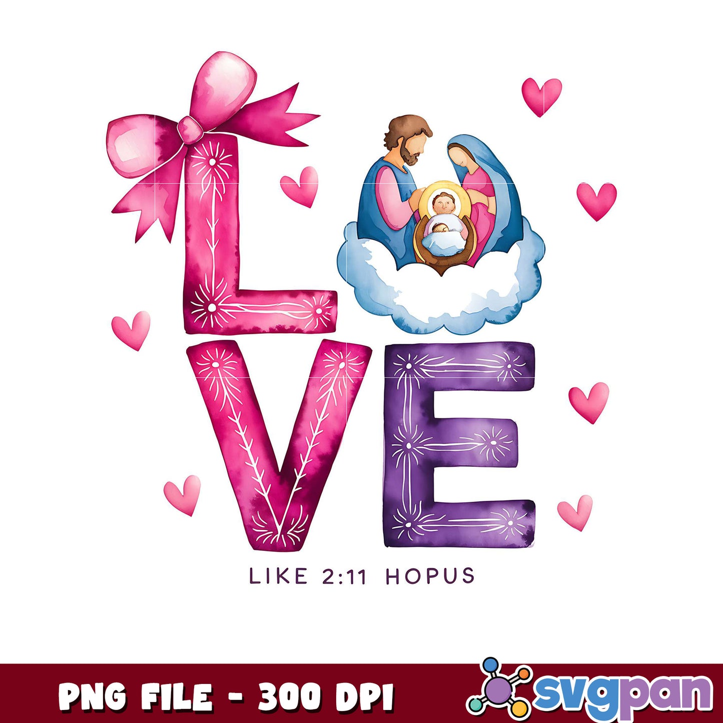 Love PNG Design for Holiday Decor, Perfect for Gifts