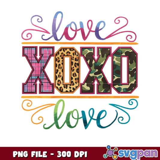 Love XOXO design for crafts, high quality PNG file available